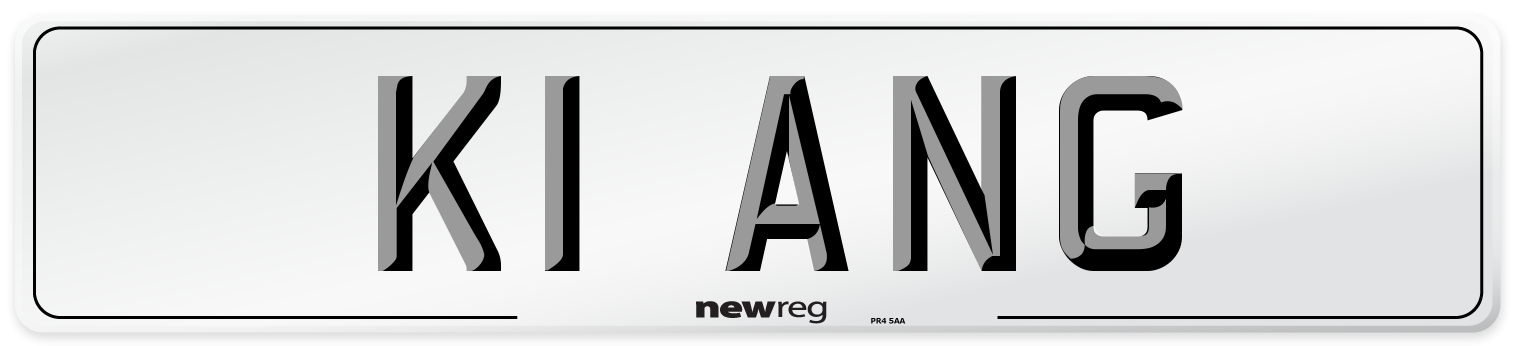K1 ANG Number Plate from New Reg